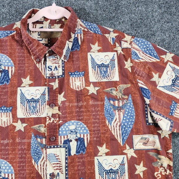 Clearwater Outfitters Other - Clearwater‎ Outfitters Men Y2K Patriotic Americana USA Flag Shirt Size XXL